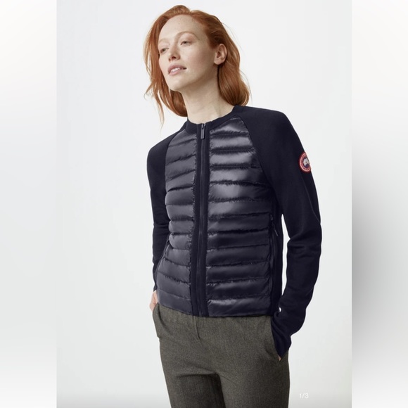 CANADA GOOSE HyBridge Knit Packable Jacket IN Navy NWT size XS - Picture 2 of 13